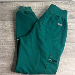 Figs Teal scrub bottom